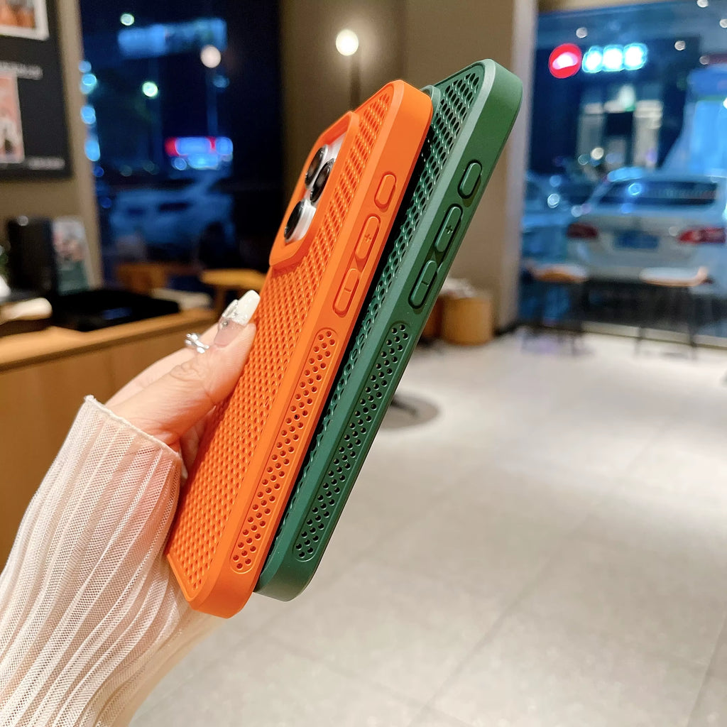 Magnetic for Magsafe Cooling Breathable Shell Case for Iphone 16 15 14 13 12 Pro Max plus Shockproof Heat Dissipation Cover Case